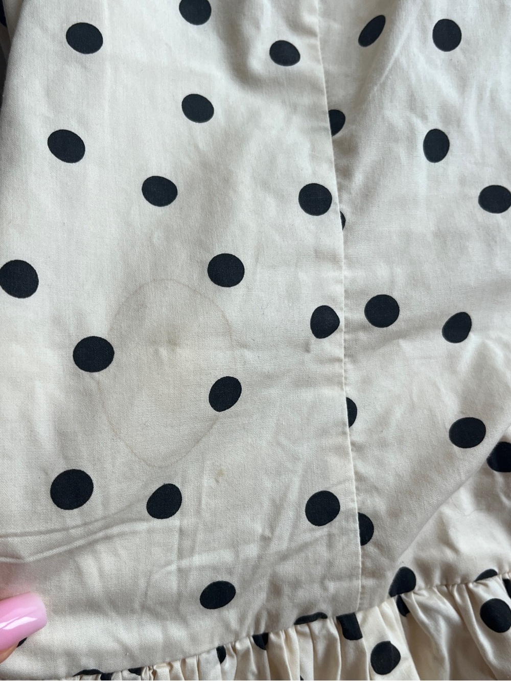 Abercrombie & Fitch Cream Strapless Polka Dot Dress - Picture 6 of 8